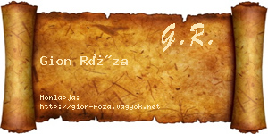 Gion Róza névjegykártya